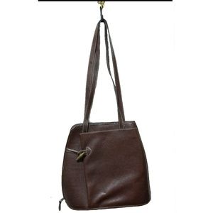 Chocolate Leather Shoulder Bag